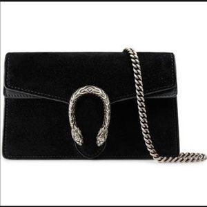 Gucci super mini Dionysus black silver